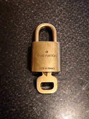 Louis Vuitton Gold-Tone Padlock with Key